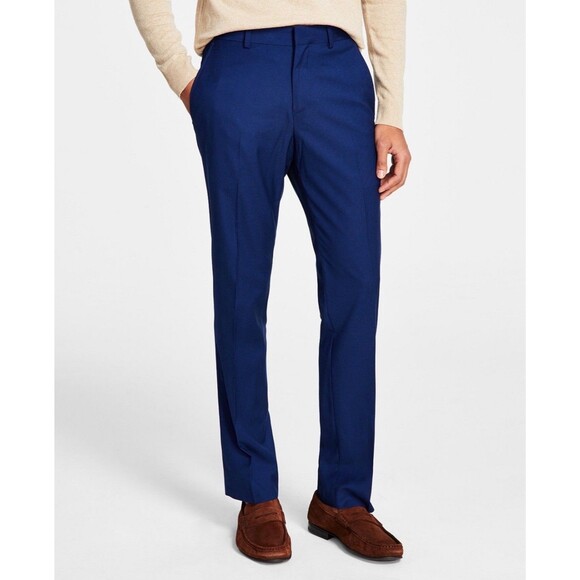 Kenneth Cole Reaction Other - $135 NEW KENNETH COLE REACTION Mens 40x33 Blue Check Slim Dress Pants/Slacks